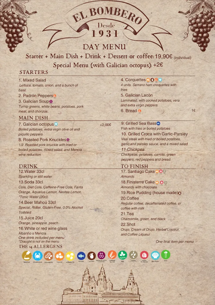 Menu_Restaurante El Bombero_Santiago de Compostela_image_2