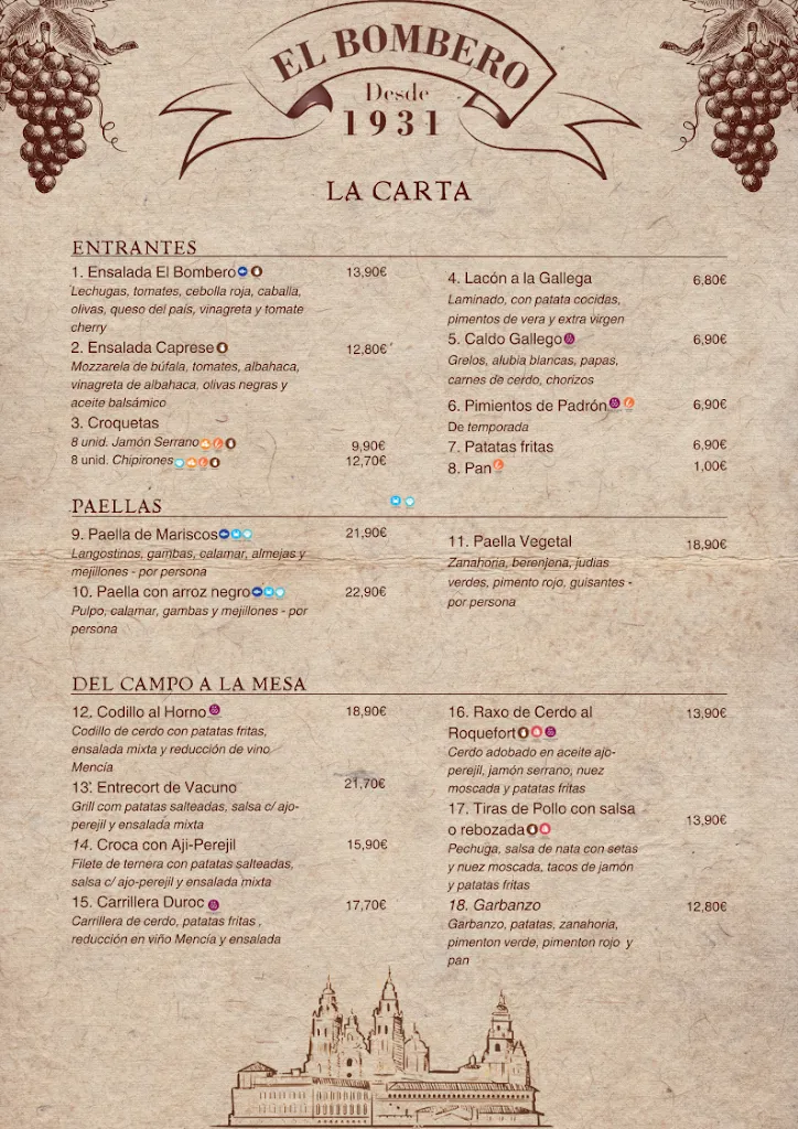 Menu_Restaurante El Bombero_Santiago de Compostela_image_3