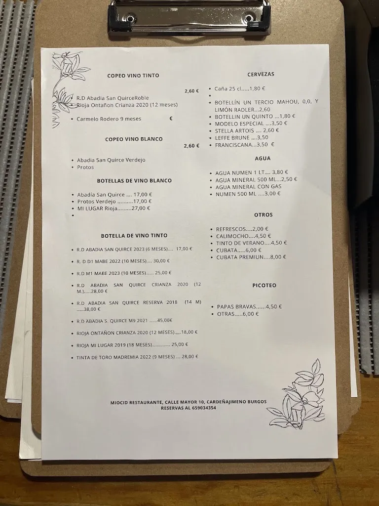 Menu_RESTAURANTE MIOCID FUSIÓN MEDIEVAL HISPANO FRANCOMEXICANA_Cardeñajimeno_image_3