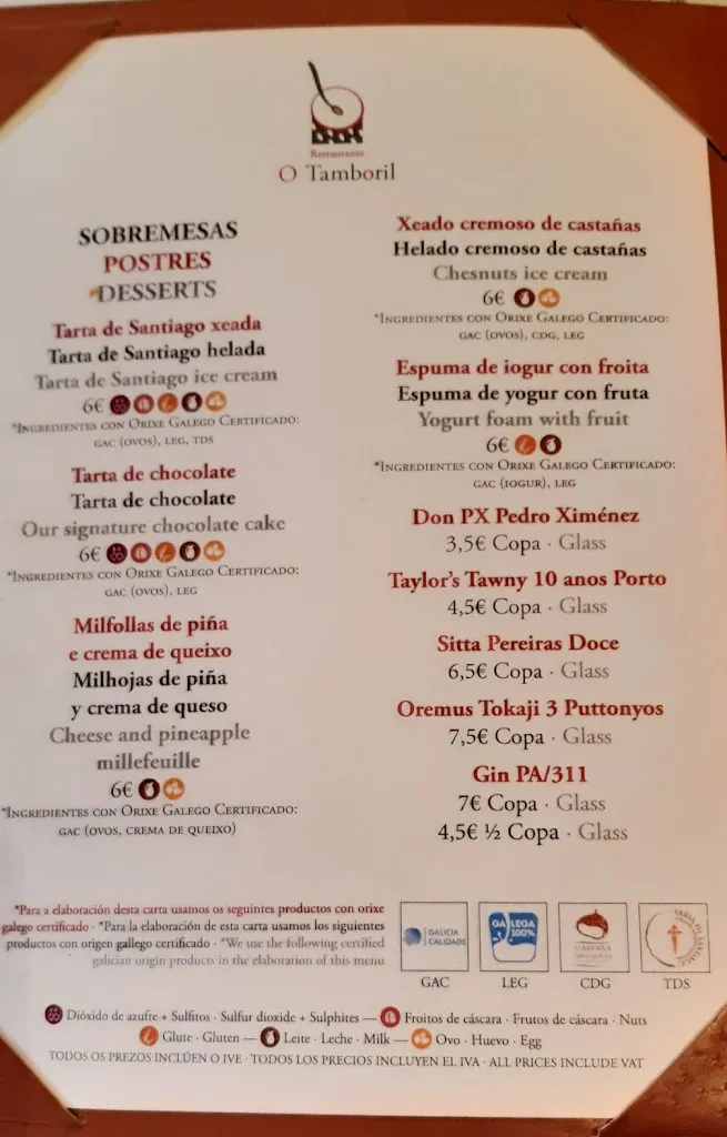 Menu_O Tamboril_Santiago de Compostela_image_1