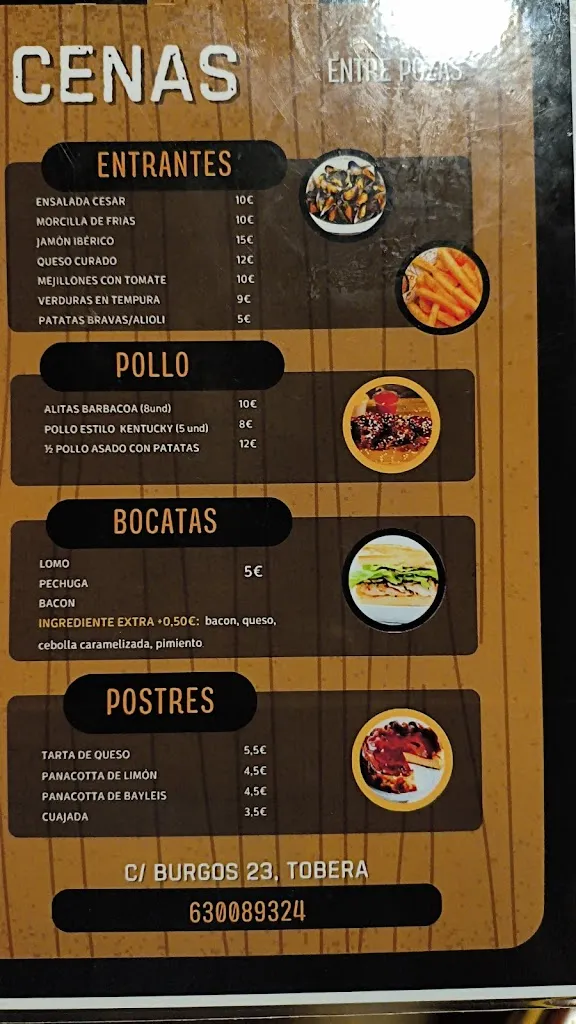 Menu_Bar-Restaurante Entre Pozas_Cascajares de Bureba_image_2
