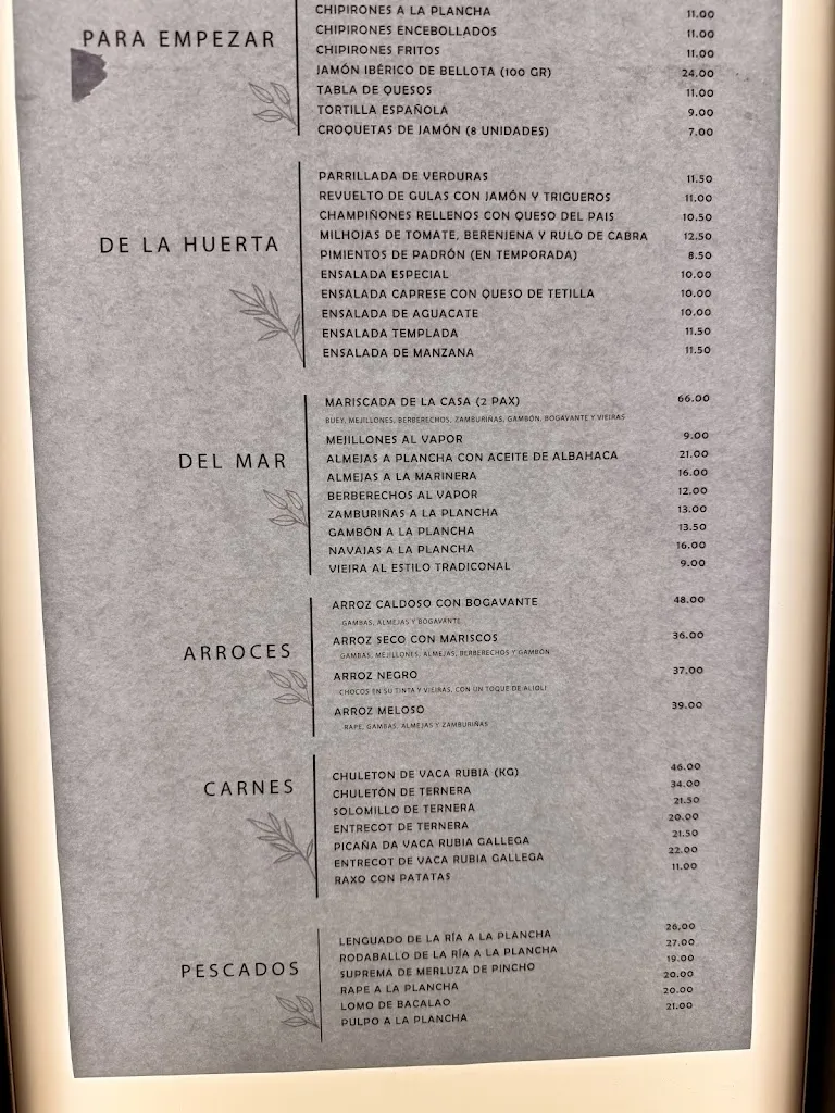 Menu_Restaurante San Jaime_Santiago de Compostela_immagine_1