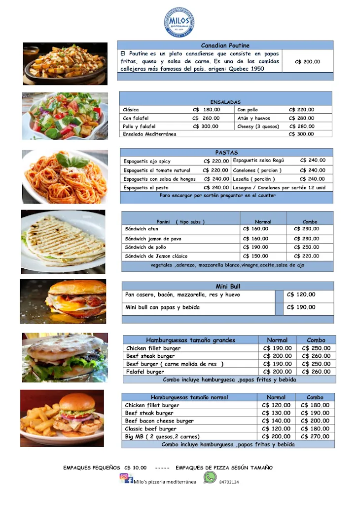 Menu_Milos Pizzeria Mediterranea_Carazo_immagine_1