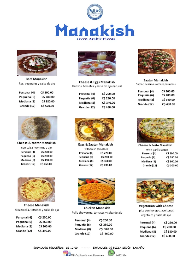 Menu_Milos Pizzeria Mediterranea_Carazo_immagine_2