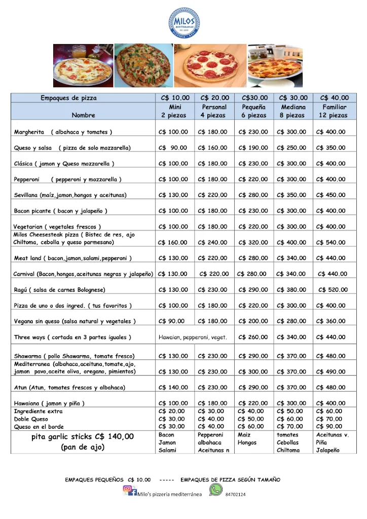 Menu_Milos Pizzeria Mediterranea_Carazo_immagine_3