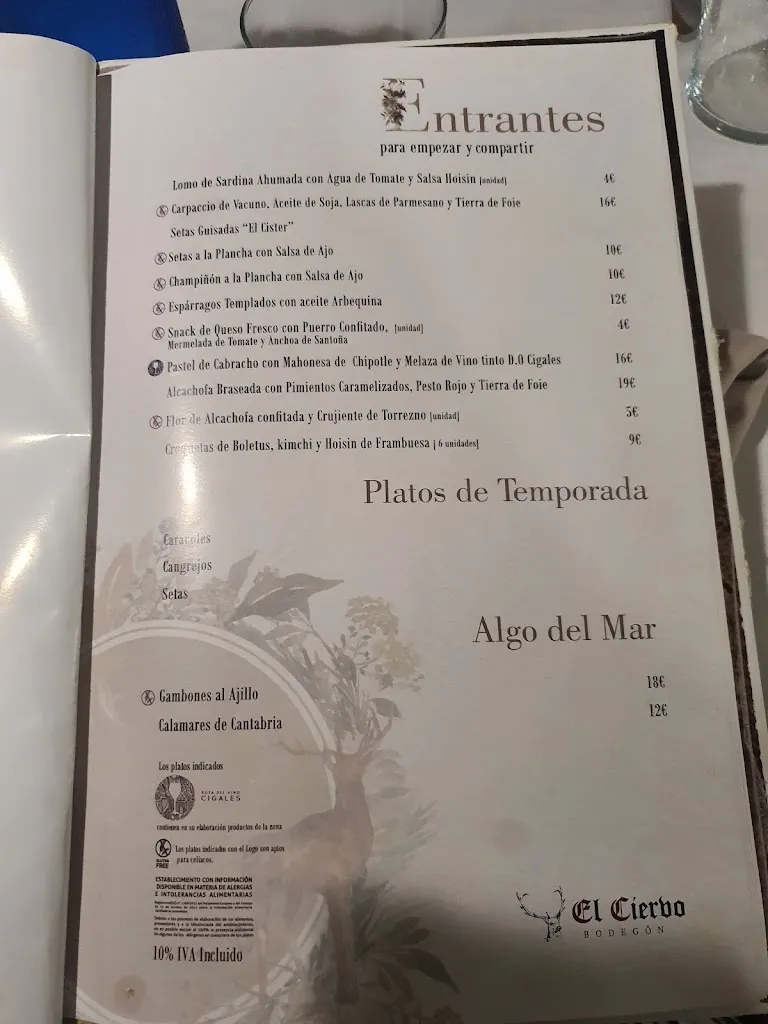 Menu_Restaurante Bodegón El Ciervo Valladolid_Castrillo de Riopisuerga_image_1