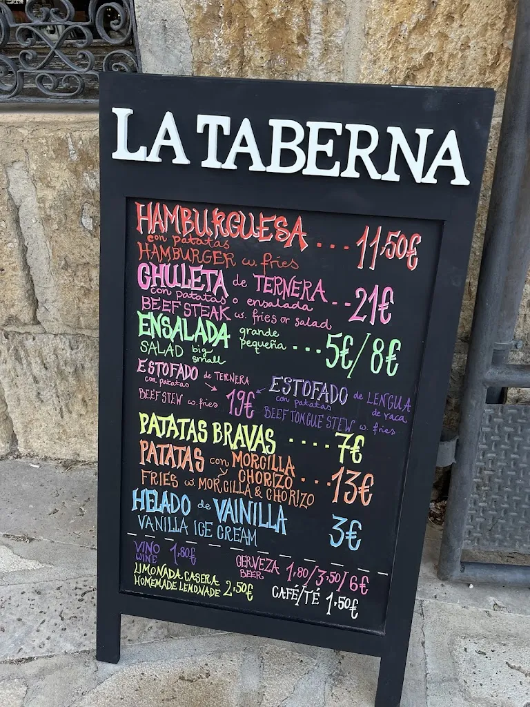 Menu_La Taberna_Castellanos de Castro_immagine_1