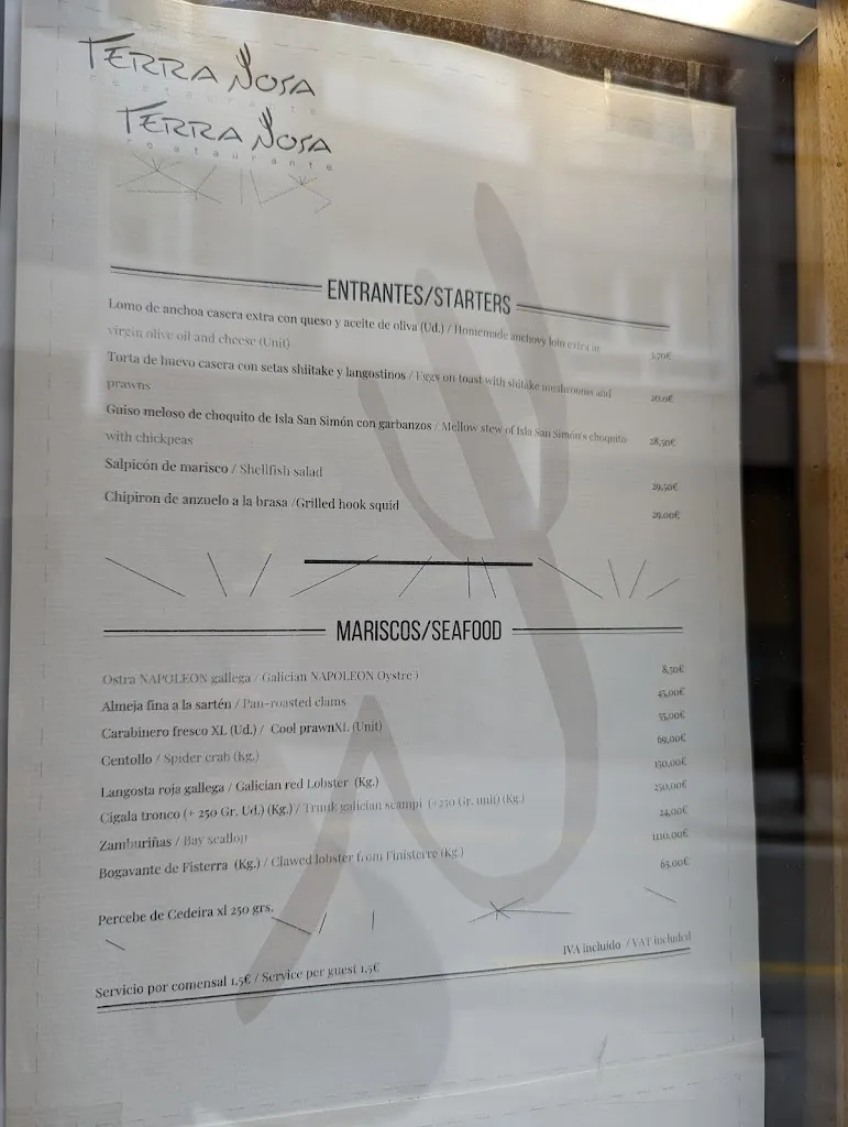 Menu_Restaurante Terra Nosa_Santiago de Compostela_image_1