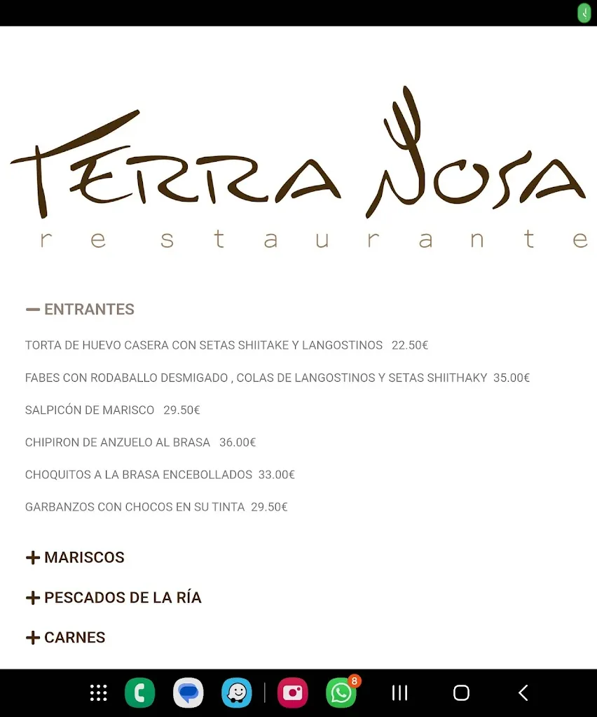 Menu_Restaurante Terra Nosa_Santiago de Compostela_image_2
