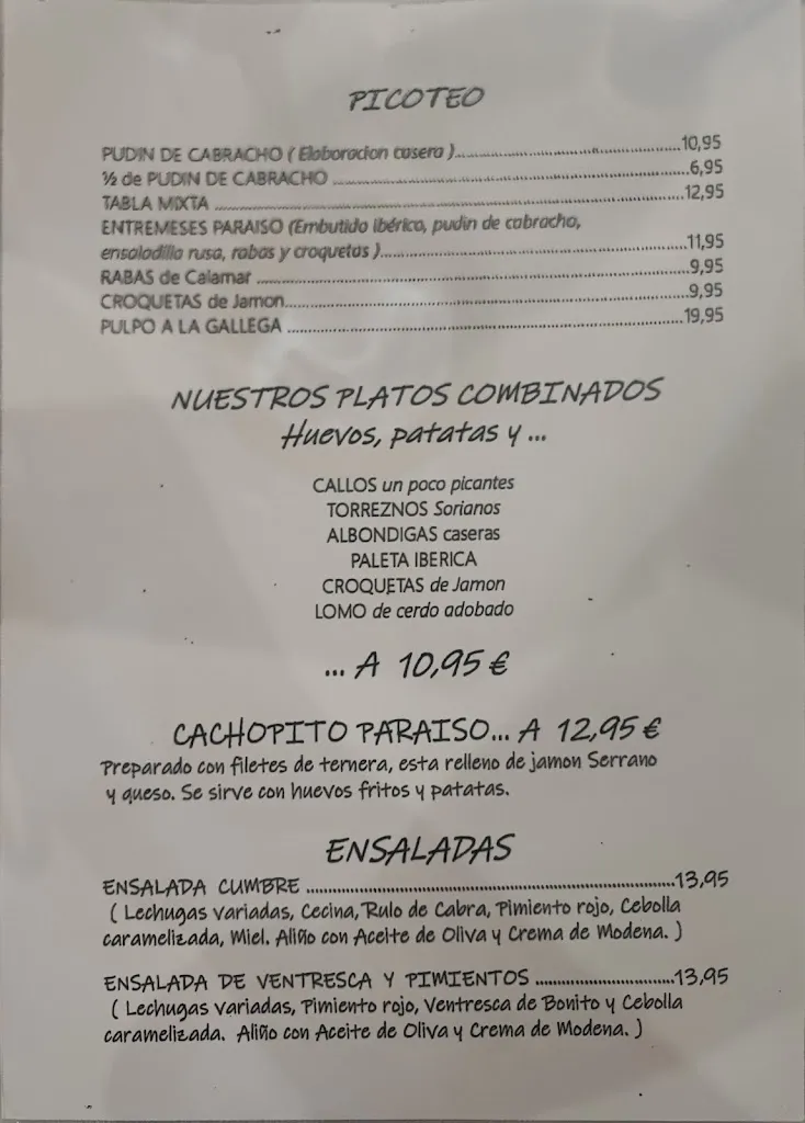 Menu_Restaurante El Paraíso_Cabezón de la Sierra_image_1