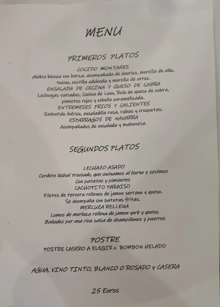 Menu_Restaurante El Paraíso_Cabezón de la Sierra_image_2