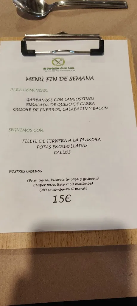 Menu_El Portalón de La Losa_Cabezón de la Sierra_image_2
