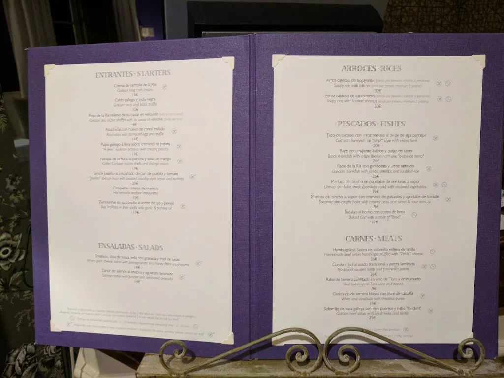 Menu_Restaurante Filigrana Relais & Châteaux_Santiago de Compostela_immagine_1