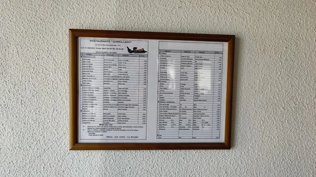 Menu_Restaurante Hostal Gomellano_Cilleruelo de Arriba_image_1