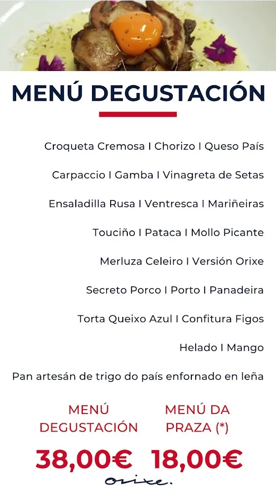 Menu_Restaurante Orixe Cociñeiros Labregos Gandeiros Mariñeiros_Santiago de Compostela_image_1