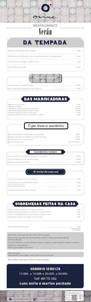 Menu_Restaurante Orixe Cociñeiros Labregos Gandeiros Mariñeiros_Santiago de Compostela_image_4