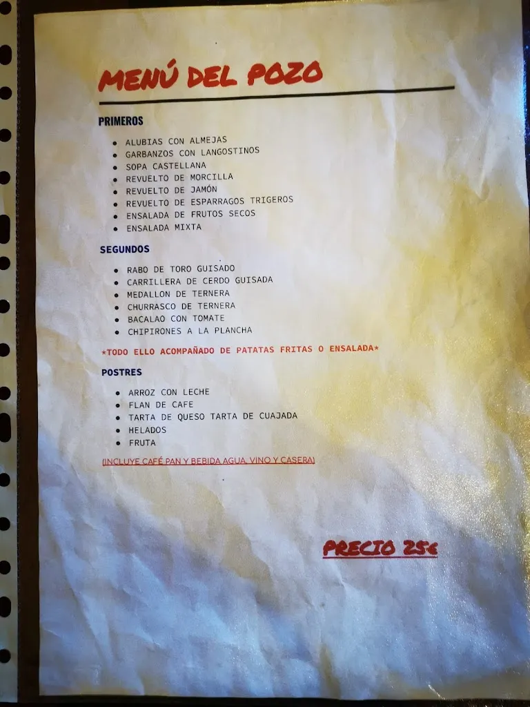 Menu_El Pozo de Fernán González_Covarrubias_image_1