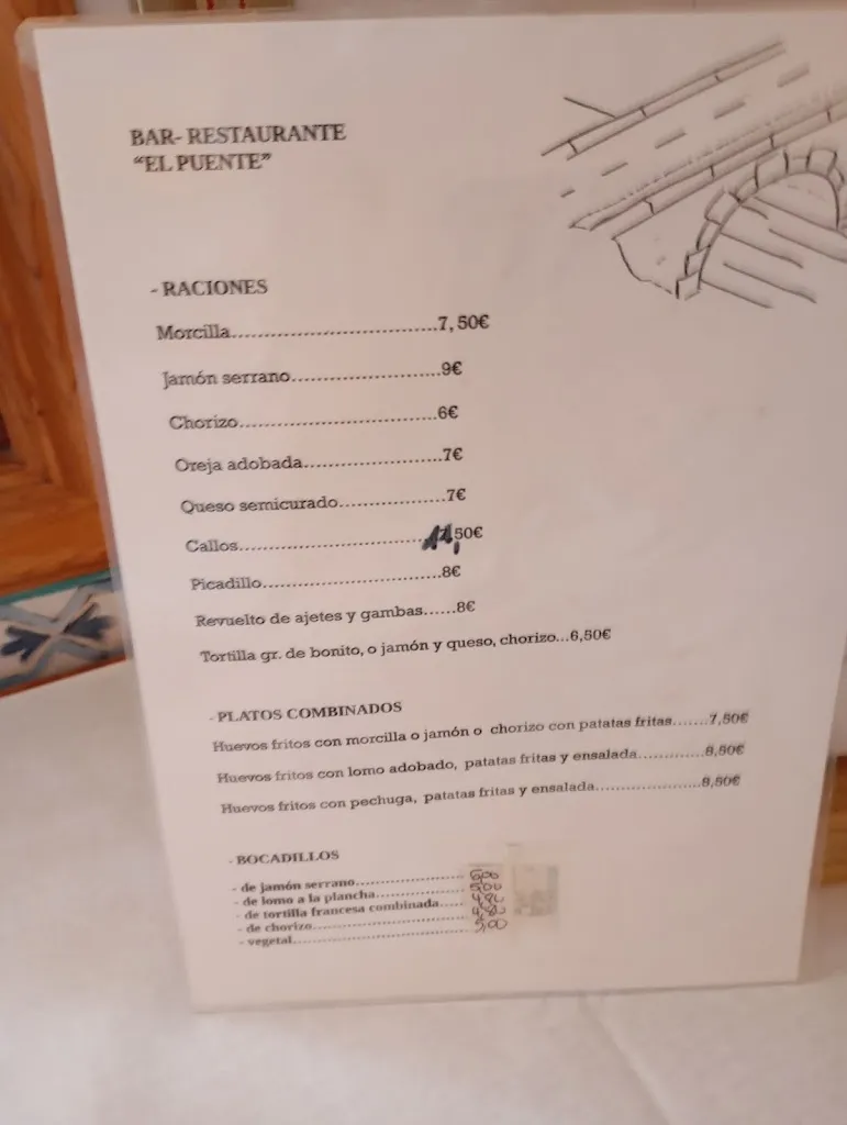 Menu_Bar Restaurante El Puente_Covarrubias_image_2