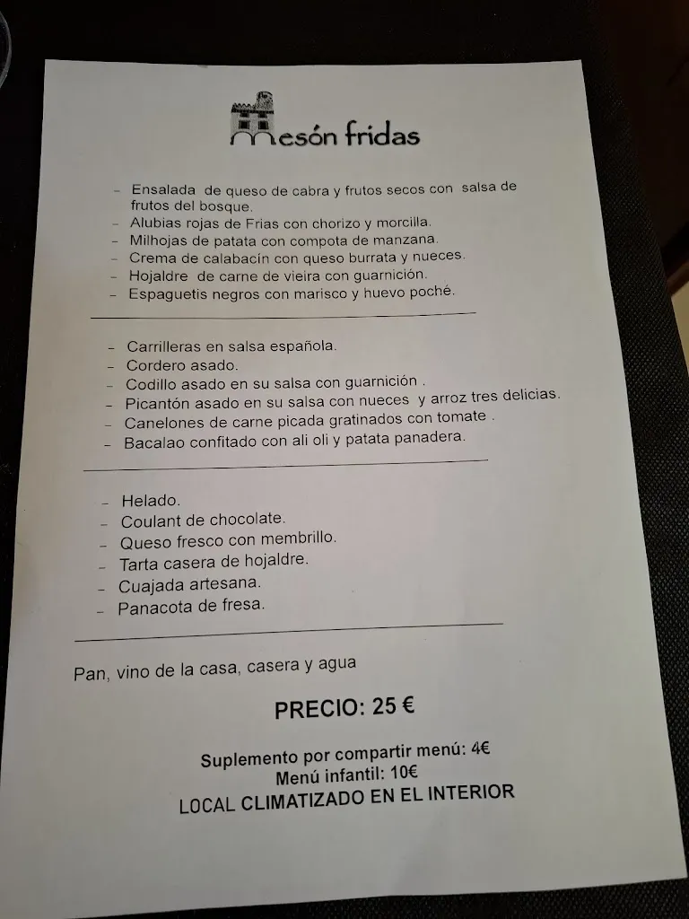 Menu_Mesón Fridas _Frías_image_1