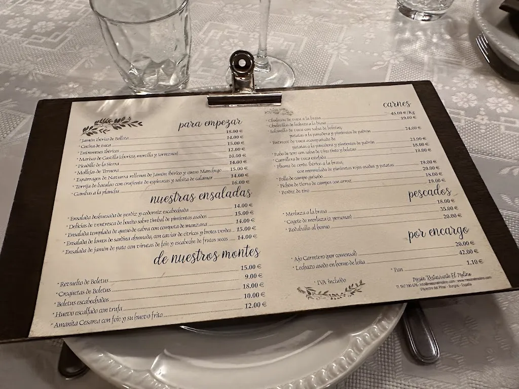 Menu_Mesón Restaurante El Molino_Fuentemolinos_image_1