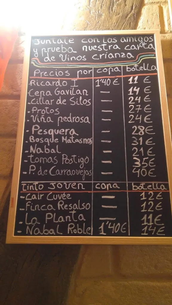 Menu_boteria restaurante_Huerta de Rey_image_1