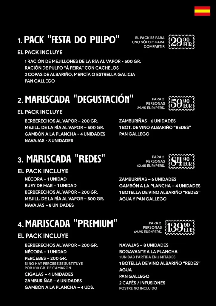 Menu_Redes Compostela - Mariscos & Tapas_Santiago de Compostela_image_3