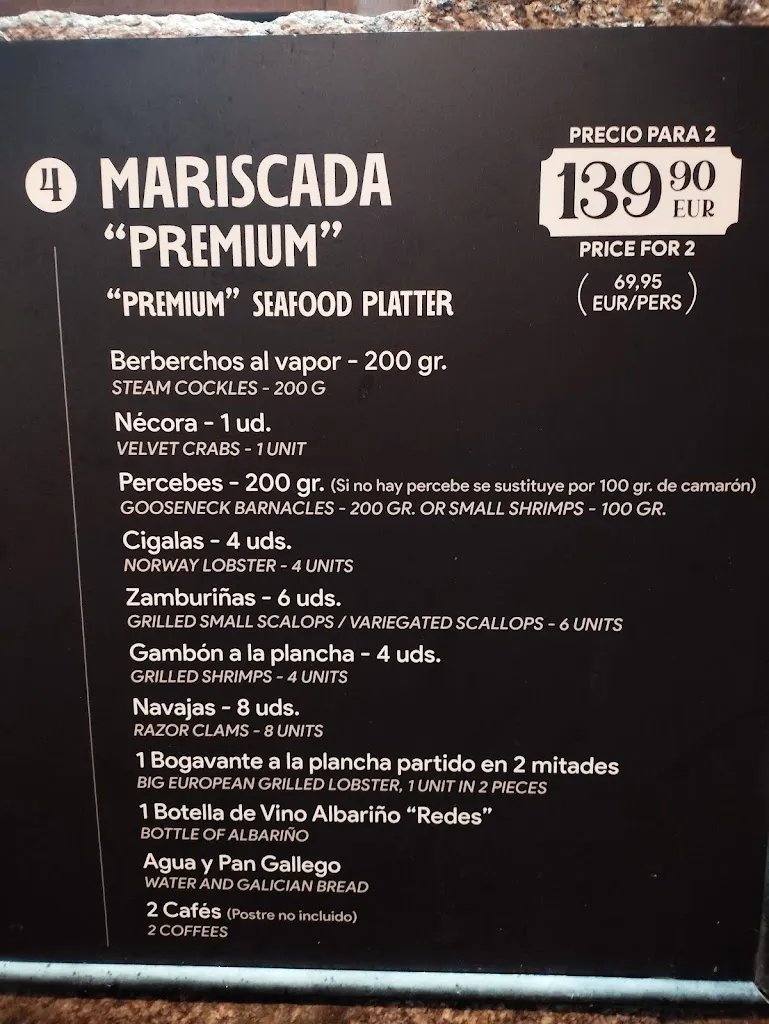 Menu_Redes Compostela - Mariscos & Tapas_Santiago de Compostela_image_4