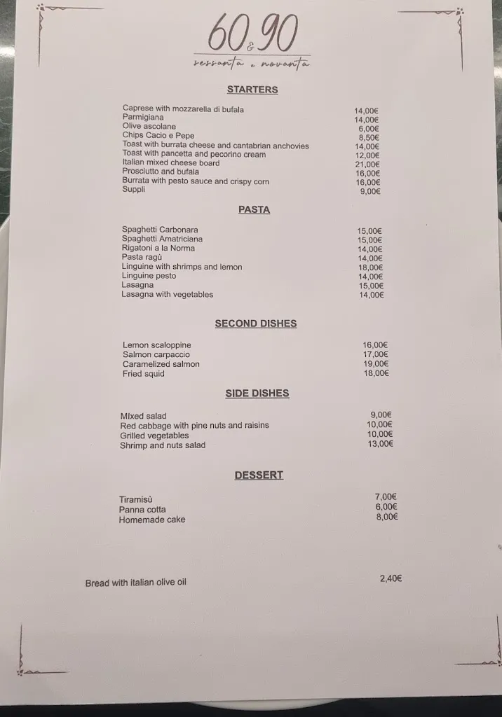 Menu_60&90 - Sessanta e Novanta_Santiago de Compostela_image_2