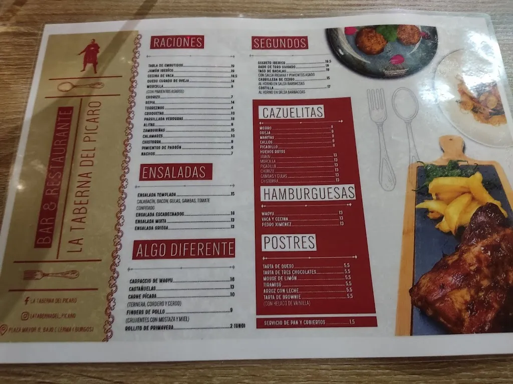 Menu_La Taberna del Pícaro_Lerma_image_4