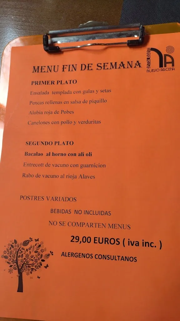 Menü_Restaurante Nuevo Arcena_Jurisdicción de San Zadornil_Bild_3