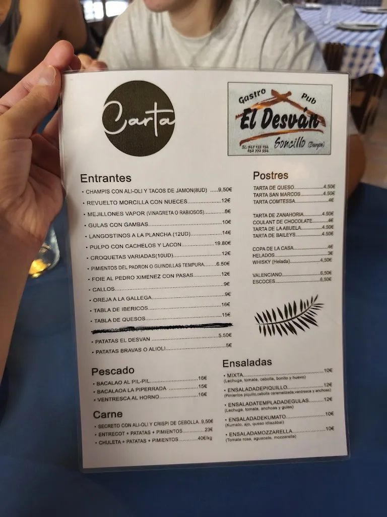 Menu_Gastro Pub El Desvan_Merindad de Valdeporres_image_1