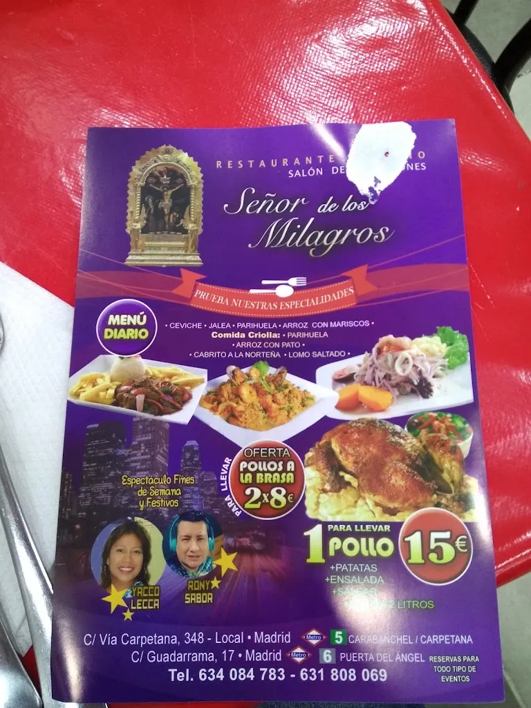 Menu_Restaurante Peruano Pollos A La Brasa 