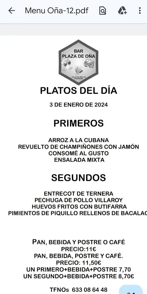 Menu_Bar Plaza Oña_Oña_image_1