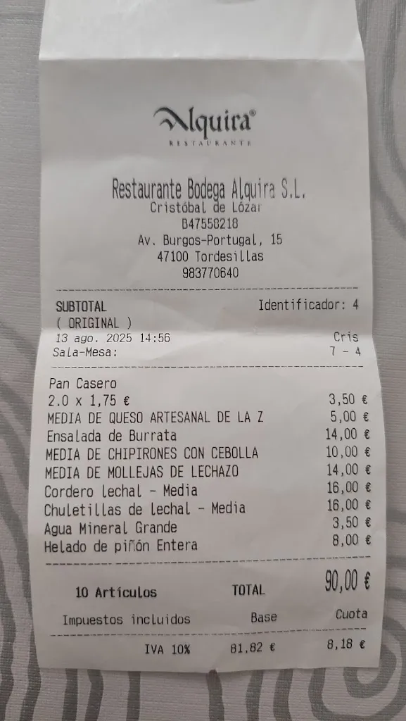 Pilar Gomez_Restaurante Alquira_Oquillas_review