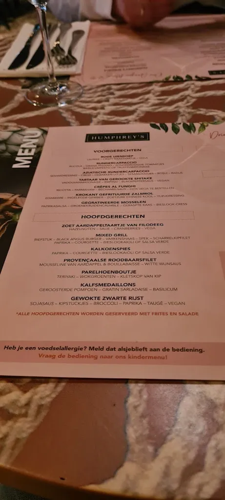 Menu_Humphrey’s Restaurant Breda_Nebreda_image_4