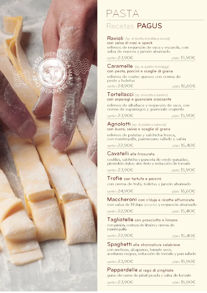 Menu_Pagus Brasería Calabresa | Restaurante italiano Barrio Salamanca_Padilla de Arriba_immagine_2