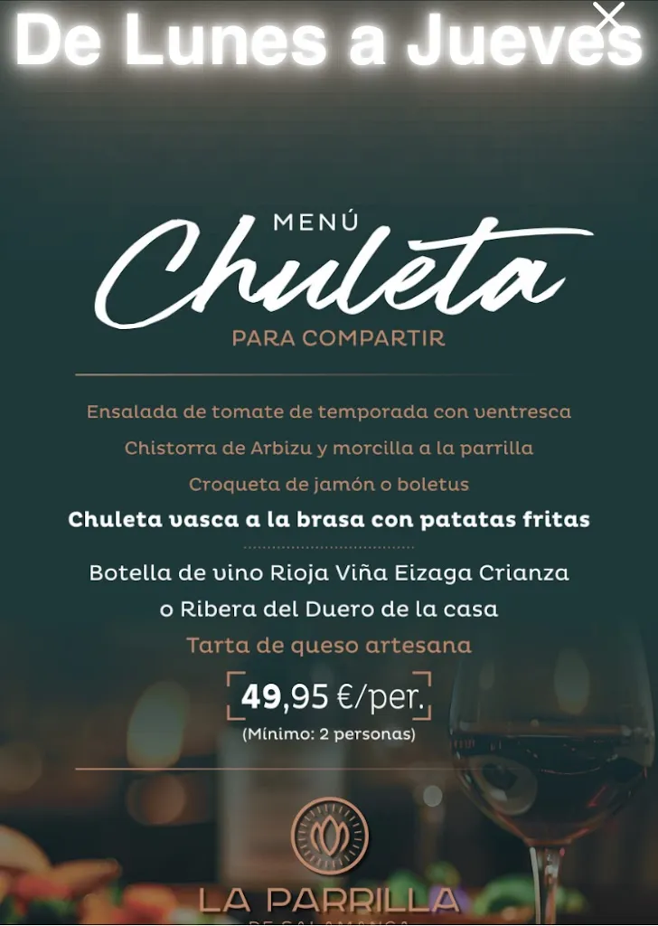 Menu_La Parrilla de Salamanca - Restaurante Barrio de Salamanca_Padilla de Arriba_image_1