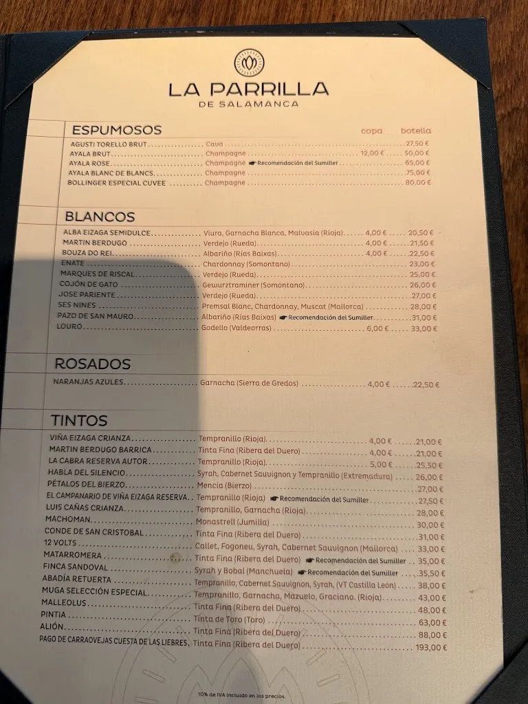 Menu_La Parrilla de Salamanca - Restaurante Barrio de Salamanca_Padilla de Arriba_image_2