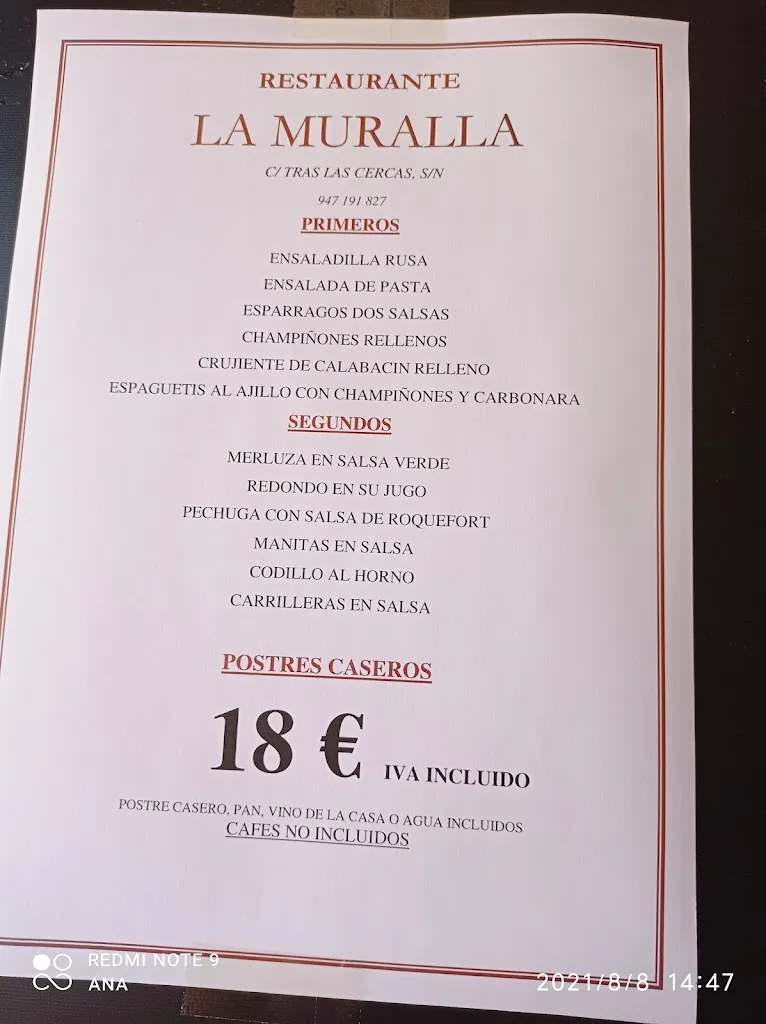 Menu_La Muralla_Medina de Pomar_image_4