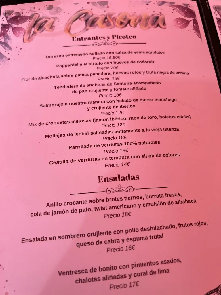 Menu_La Casona del Mesonero_Palazuelos de Muñó_immagine_1