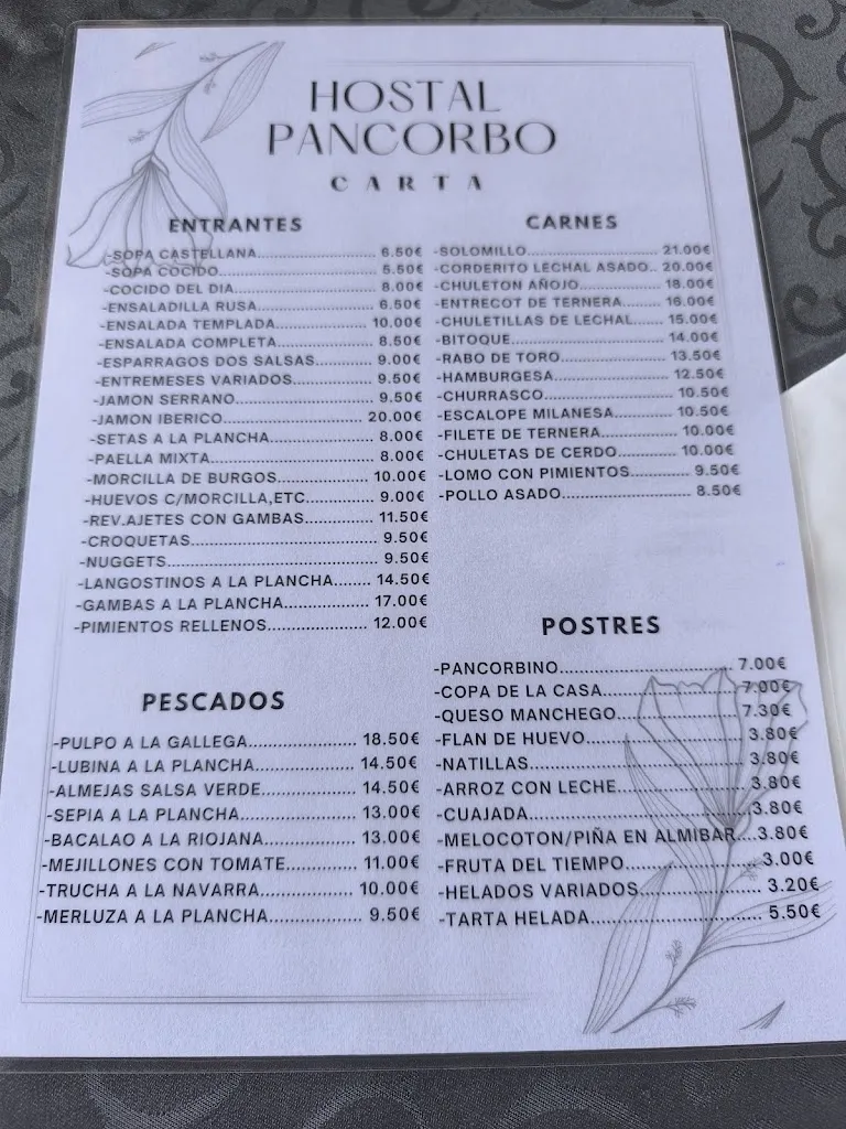 Menü_Restaurante Pancorbo_Pancorbo_Bild_4