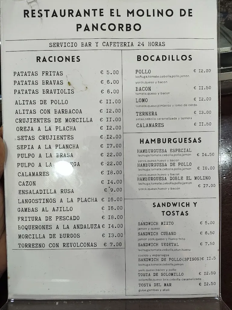 Menü_Restaurante El Molino_Pancorbo_Bild_1