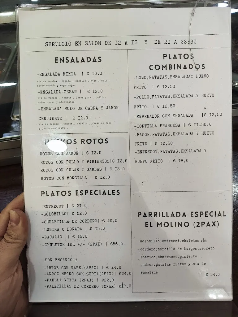 Menü_Restaurante El Molino_Pancorbo_Bild_2