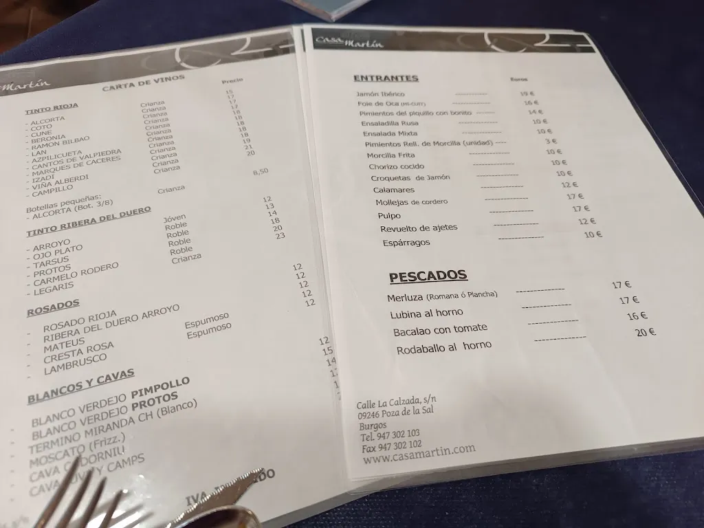 Menu_Restaurante Casa Martín_Poza de la Sal_image_1