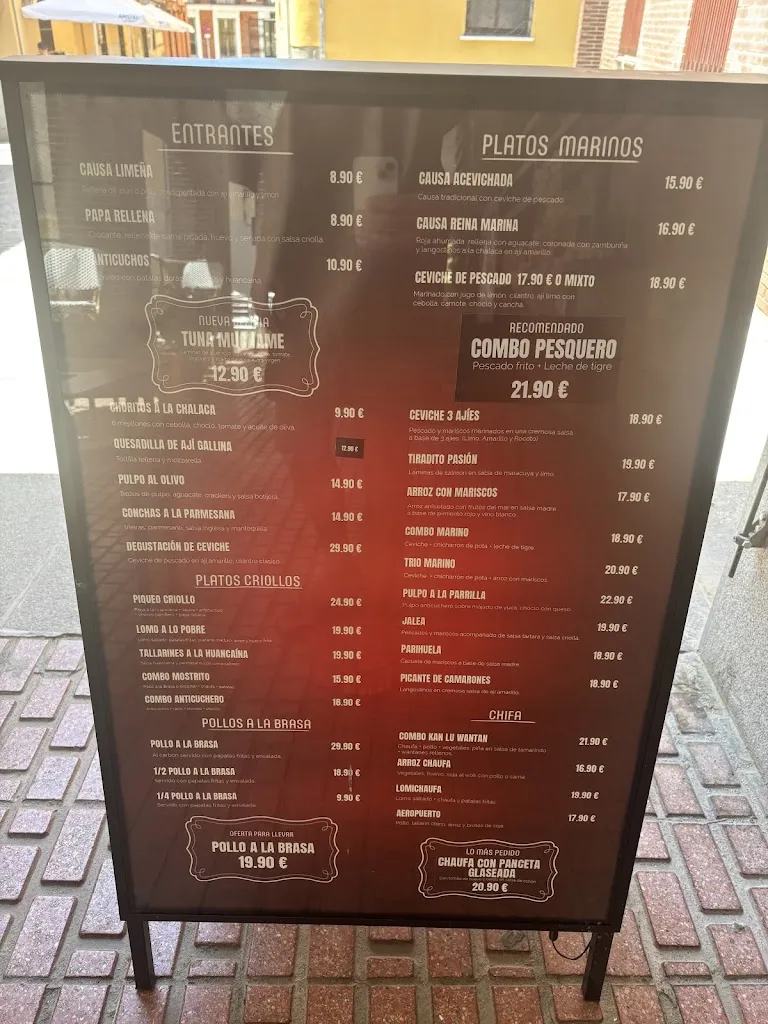 Menü_La Bajada Street Food - Ópera - Madrid Centro - Restaurante Peruano_Sobrado_Bild_2