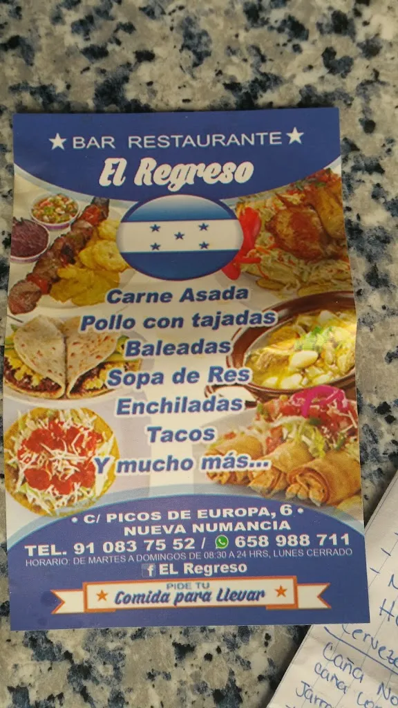 Menu_Bar restaurante el regreso a HONDURAS_Reinoso_image_2