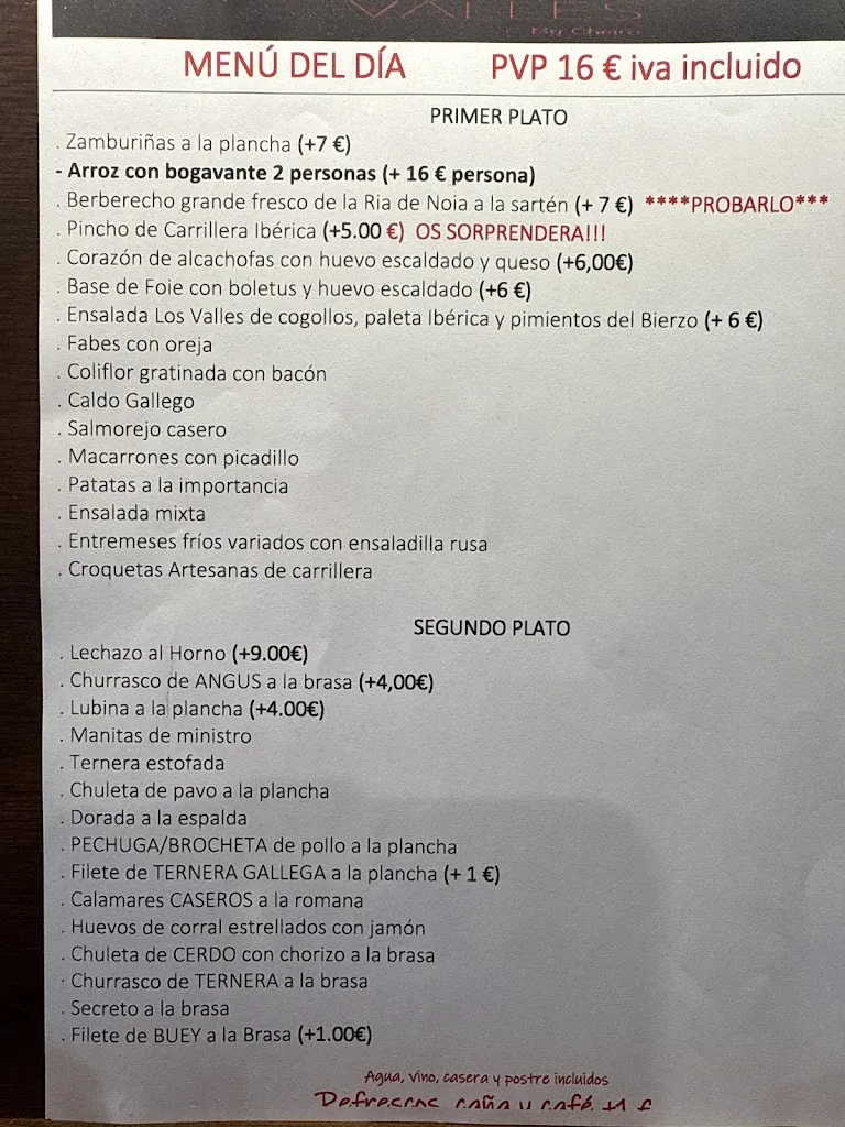 Menü_Restaurante Los Valles_Quintanillas Las_Bild_2