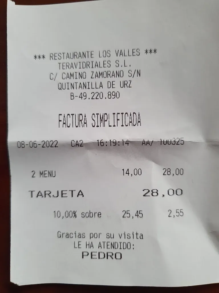 ta_Restaurante Los Valles_Quintanillas Las_Bewertung