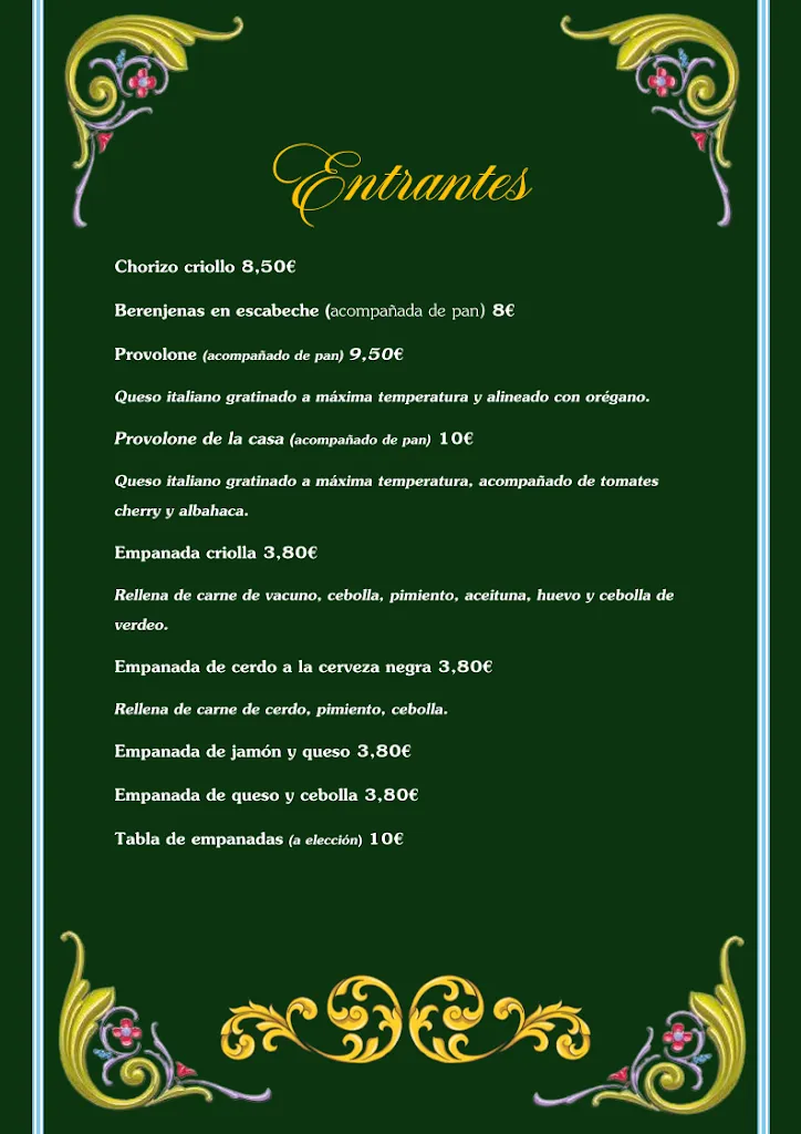 Menu_El Bodegón Argentino_Sobrado_image_2