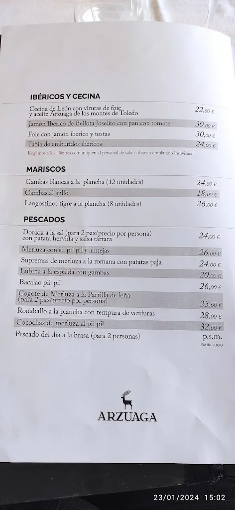 Menu_Restaurante de Bodegas Arzuaga_Quintanillas Las_immagine_3